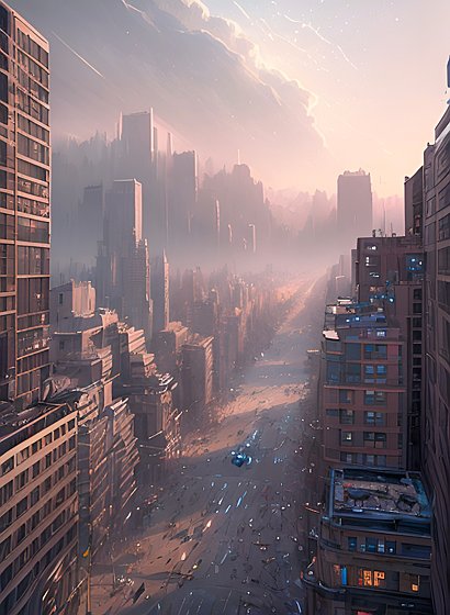 spaceview of a city 