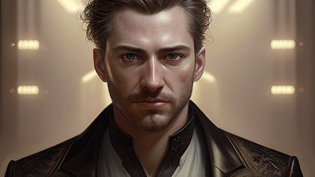 breathtaking portrait of a male movie director