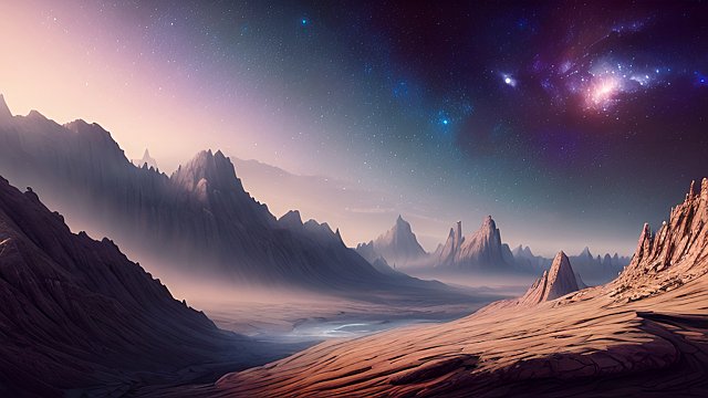 4k breathtaking landscape in space  intricate realistic details