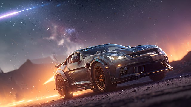 a shooting star